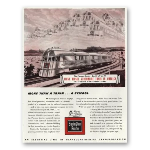 1944 Burlington Route Print Ad | Diesel Streamline