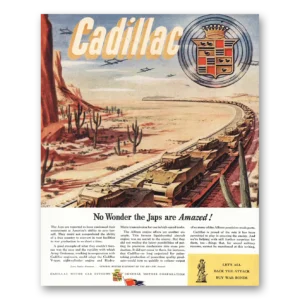 1944 Cadillac Print Ad | No Wonder The Japs Amazed