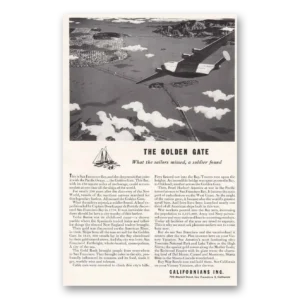 1944 California Print Ad | Golden Gate