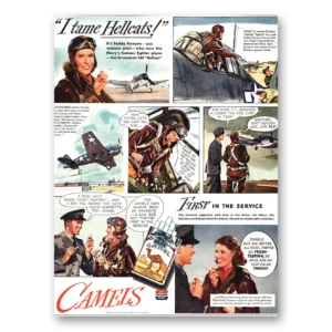 1944 Camel Cigarettes Print Ad | Tame Hellcats