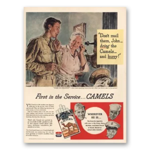 1944 Camel Cigarettes Print Ad | Don’t Mail Them