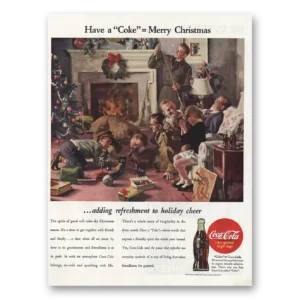 1944 Coca Cola Print Ad | Merry Christmas