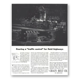 1944 Chain Belt Company Print Ad | Traffic Control
