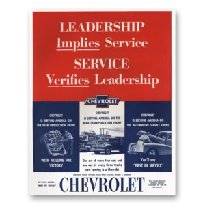 1944 Chevrolet Print Ad | Leadership