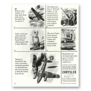 1944 Chrysler War Products Print Ad | Jap Bomber