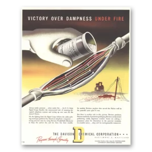 1944 Davison Chemical Print Ad | Victory Dampness