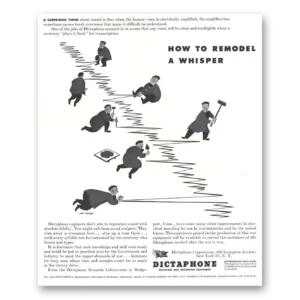 1944 Dictaphone Print Ad | Remodel Whisper