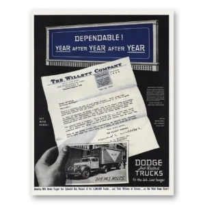 1944 Dodge Trucks Print Ad | Willett Company
