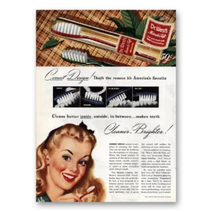 1946 Dr Wests Toothbrush Print Ad | Correct Design