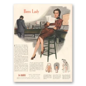1944 DuBarry Beauty Print Ad | Boss Lady