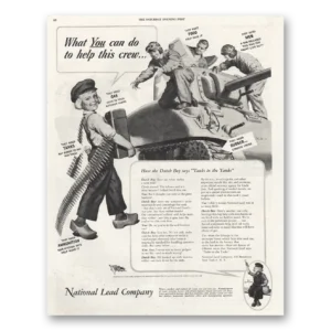 1944 Dutch Boy Paint Print Ad | Tanks Yanks