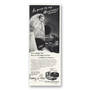 1944 Evening In Paris Perfume Print Ad | Honeymoon