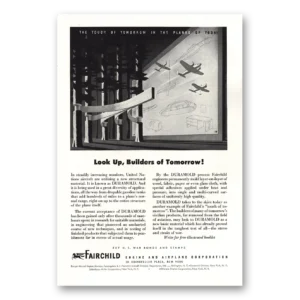 1944 Fairchild Engine Print Ad | Builders Tomorrow