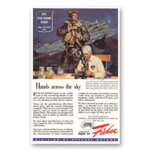 1944 Body by Fisher Print Ad | Hands Across Sky