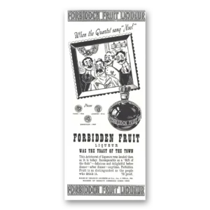 1944 Forbidden Fruit Liqueur Print Ad | Quartet
