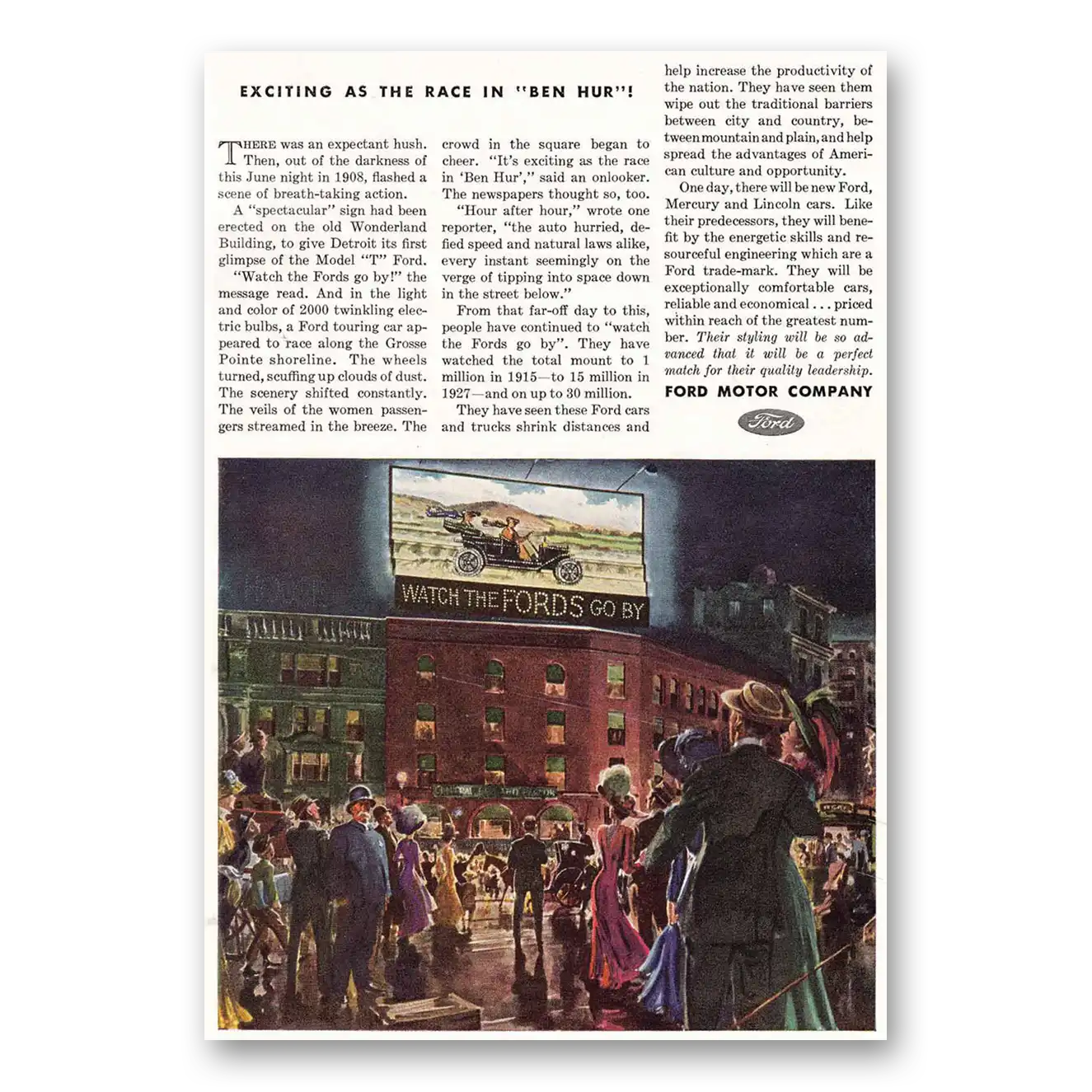 1944 Ford Motor Company Print Ad | Ben Hur