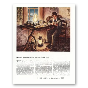 1944 Ford Motor Company Print Ad | Needles And Nails Watch Tools