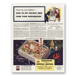 1944 Frigidaire Refrigerator Print Ad | Holiday Help