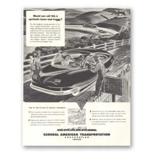 1944 General American Transportation GATX Print Ad | Horse Buggy