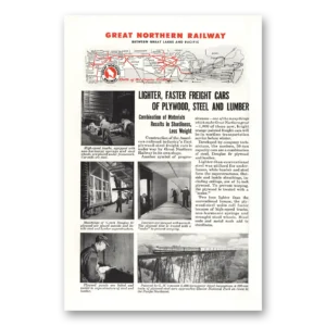 1944 Great Northern Railway Print Ad | Lighter Faster
