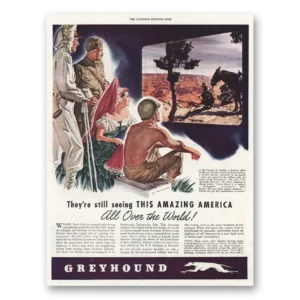 1944 Greyhound Print Ad | Amazing America