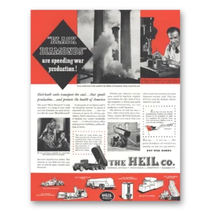 1944 Heil Co Print Ad | Black Diamonds