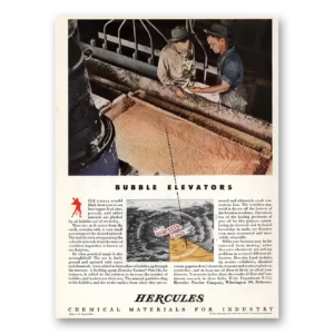 1944 Hercules Powder Print Ad | Bubble Elevators