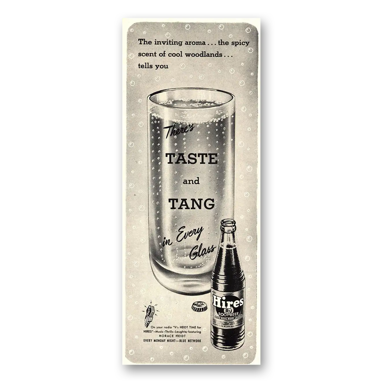 1944 Hires Root Beer Print Ad | Spicy Scent