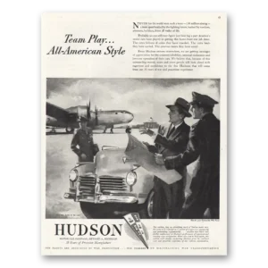 1944 Hudson Motor Car Print Ad | Team Play