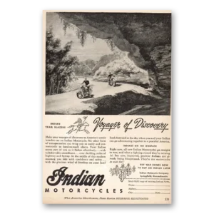 1944 Indian Motorcycle Print Ad | Voyager Discovery