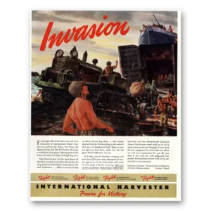 1944 International Harvester Industrial Print Ad | Diesel Tractors