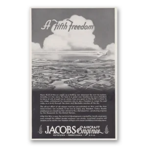 1944 Jacobs Aircraft Engines Print Ad | Fifth Freedom
