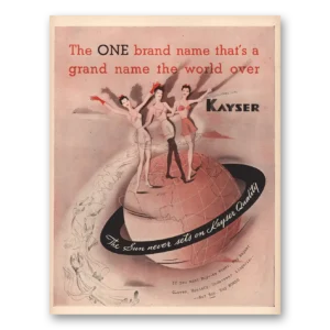 1944 Kayser Hosiery Print Ad | Grand Name
