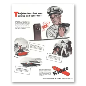 1944 Walter Kidde Fire Extinguisher Print Ad | Juke Box