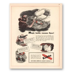 1944 Walter Kidde Fire Extinguisher Print Ad | Magic Bottle