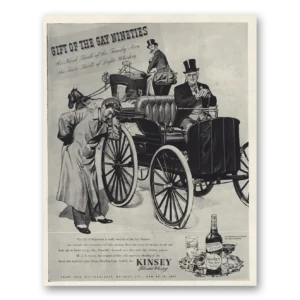 1944 Kinsey Whiskey Print Ad | Gay Nineties