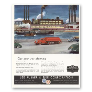 1944 Lee Tires Print Ad | Post War
