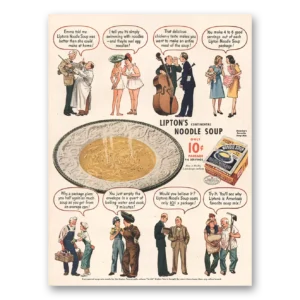 1944 Liptons Noodle Soup Print Ad | Emma