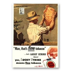 1944 Lucky Strike Cigarettes Print Ad | Fine Tobacco