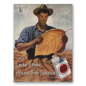 1944 Lucky Strike Cigarettes Print Ad | Fine Tobacco