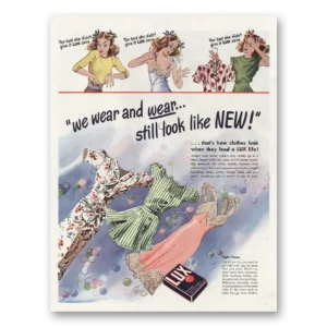 1944 Lux Soap Print Ad | We Wear