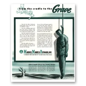 1944 Magnus Mabee & Reynard Print Ad | Cradle To Grave