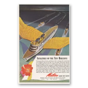1944 Matson Line Print Ad | Navigators