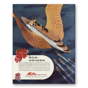 1944 Matson Line Print Ad | Lands Beyond