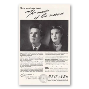 1944 Meissner Radio Phonograph Print Ad | Mt Carmel