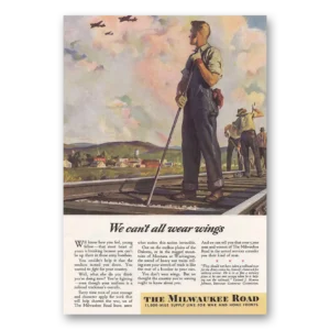 1944 Milwaukee Road Print Ad | Wear Wings