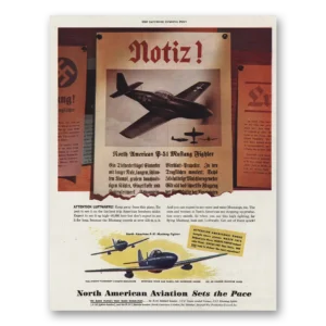 1944 North American Aviation Print Ad | Notiz Luftwaffe