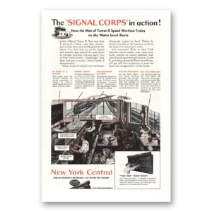 1944 New York Central Print Ad | Signal Corps