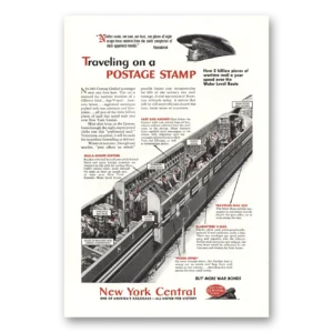 1944 New York Central Print Ad | Traveling Onpostage Stamp