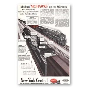 1944 New York Central Print Ad | Modern Mohawks